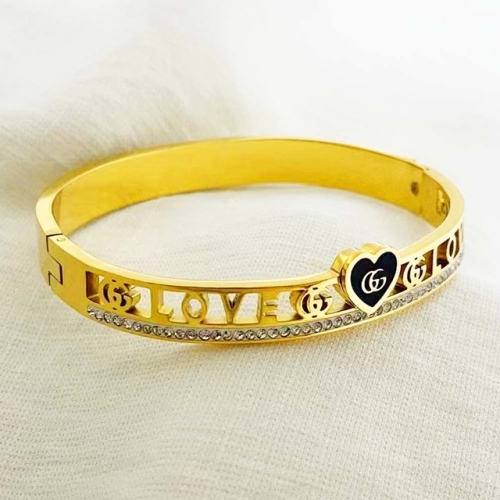 Stainless Steel Brand Bangle-RR220926-Rrs04181-24