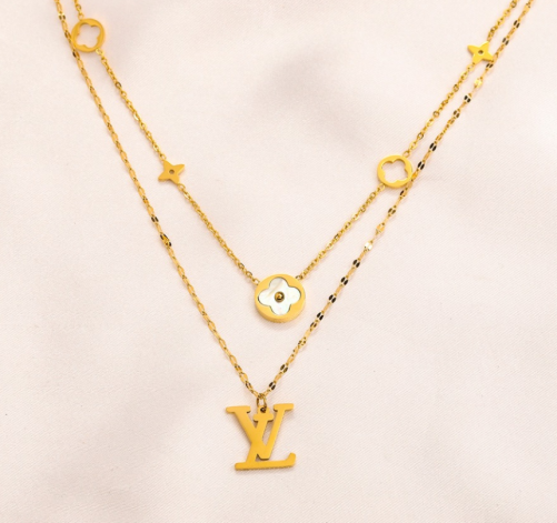 Stainless Steel Brand Necklace-YWA220511-P12.5FGD