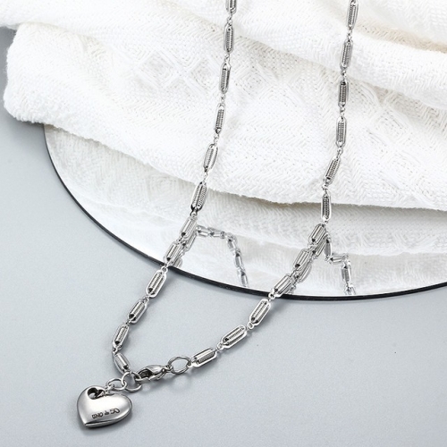 Stainless Steel Uno de * 50 Necklace-CH221014-P13I00