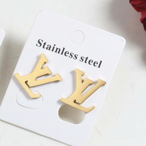 Stainless Steel Brand Earrings-SN221018-TAE0005-G