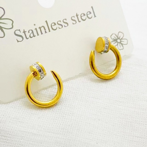 Stainless Steel Brand Earrings-RR221027-Rre0772-12