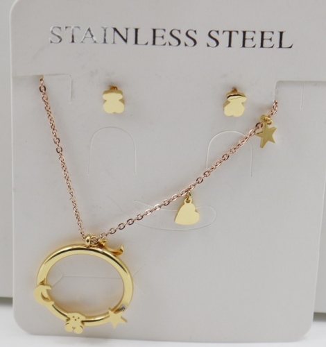 Stainless Steel TOU*S Jewelry Set-XW221107-P10KL