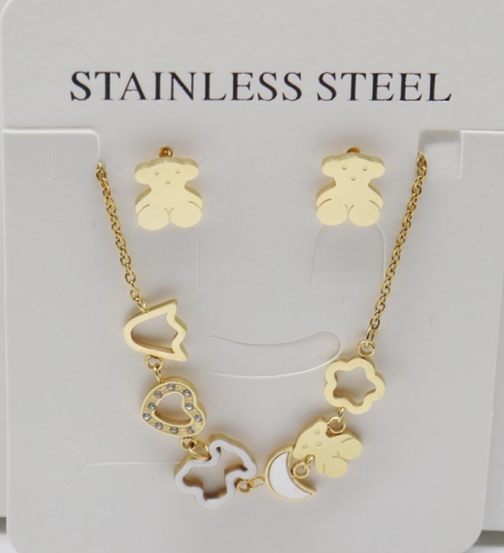 Stainless Steel TOU*S Jewelry Set-XW221107-P14D