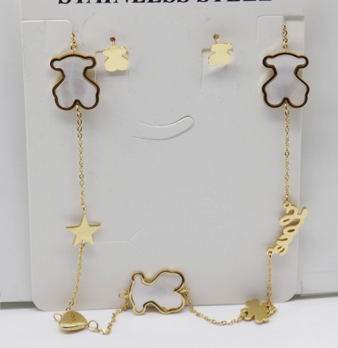 Stainless Steel TOU*S Jewelry Set-XW221107-P15H