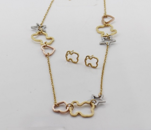 Stainless Steel TOU*S Jewelry Set-XW221107-P13JH