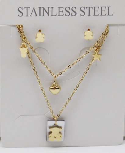 Stainless Steel TOU*S Jewelry Set-XW221107-P9AS