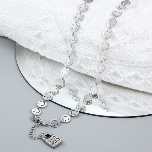 Stainless Steel uno de * 50 Necklace-CH221201-P13CV