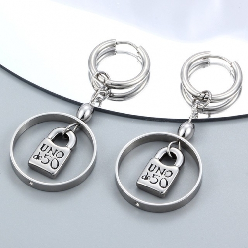 Stainless Steel uno de * 50 Earrings-CH221201-P9CD