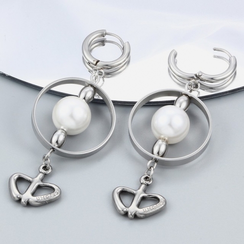 Stainless Steel uno de * 50 Earrings-CH221201-P12UTF