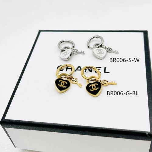 Stainless Steel Brand Earrings-ZN230205-BR006-G-BL-11