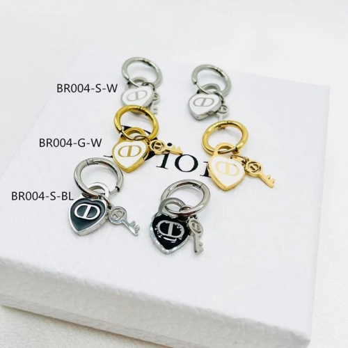 Stainless Steel Brand Earrings-ZN230205-BR004-S-BL-10