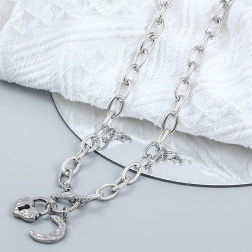 Stainless Steel uno de * 50 Necklace-CH230205-P14I83