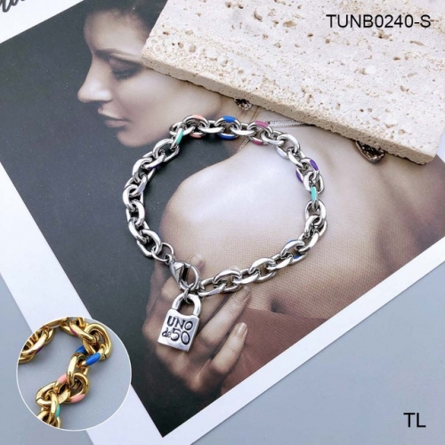 Stainless Steel uno de * 50 Bracelet-SN230206-TUNB0240-S-15.5