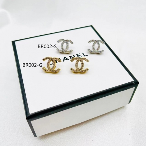 Stainless Steel Brand Earrings-ZN230205-BR002-G-12