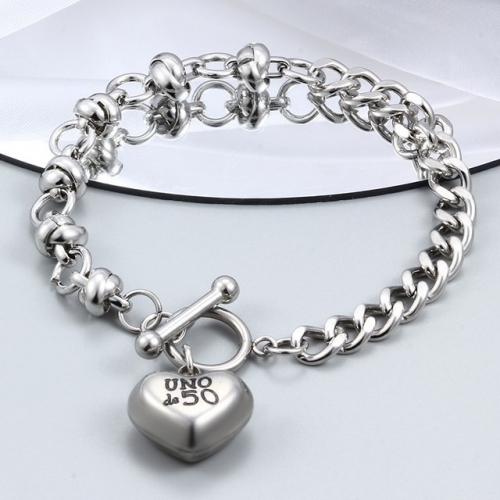 Stainless Steel uno de * 50 Bracelet-CH230205-P12BF