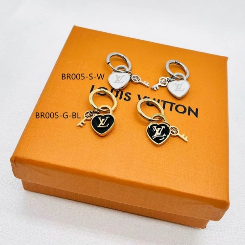 Stainless Steel Brand Earrings-ZN230205-BR005-G-BL-11