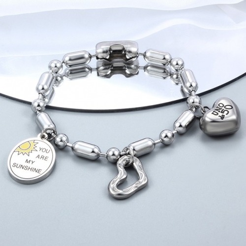 Stainless Steel uno de * 50 Bracelet-CH230205-P13ZR