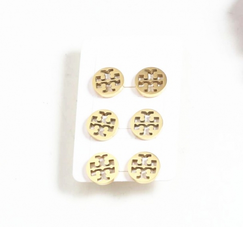 Stainless Steel Brand Earrings-SN230207-TAE0077-G-3PCS