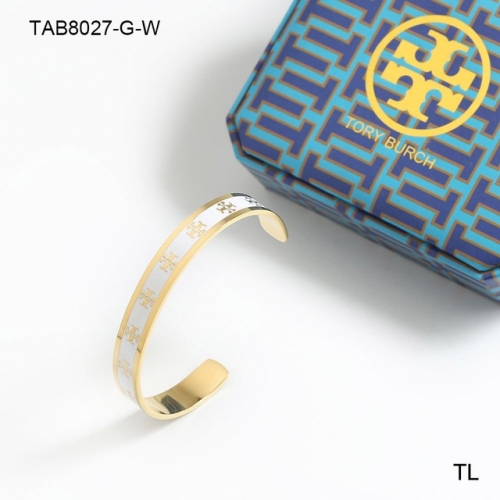 Stainless Steel Brand Bangle-SN230207-TAB8027-G-W