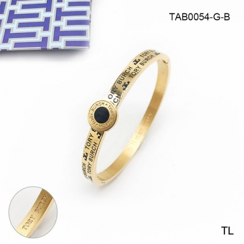 Stainless Steel Brand Bangle-SN230207-TAB0054-G-B