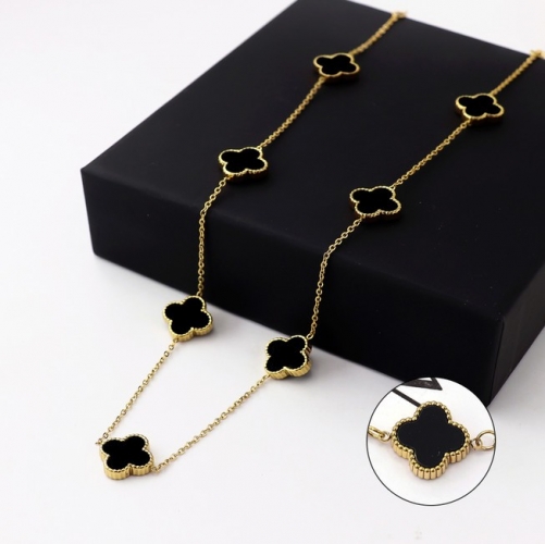 Stainless Steel Brand Necklace-HY230206-P18LT