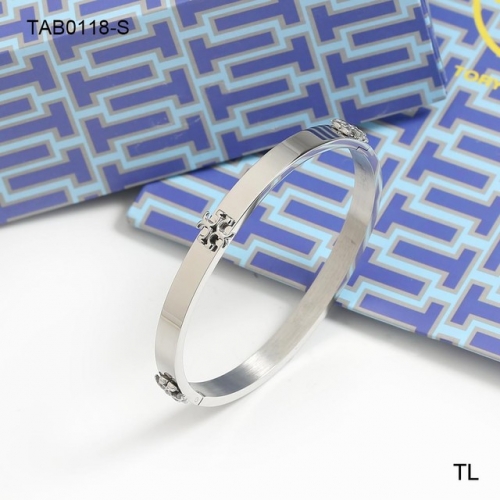 Stainless Steel Brand Bangle-SN230207-TAB0118-S