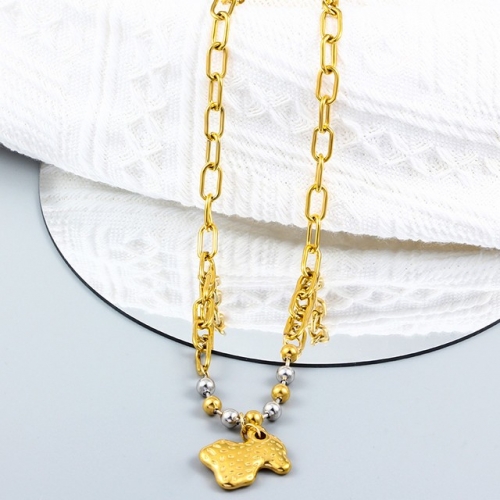 Stainless Steel Tou*s Necklace-CH230215-P14ZTY