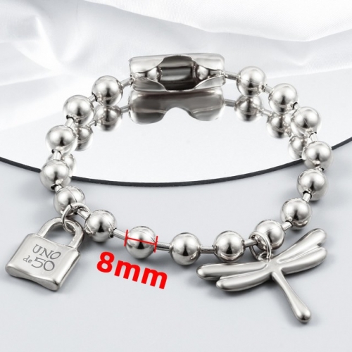 Stainless Steel uno de * 50 Bracelet-CH230215-P10CZA