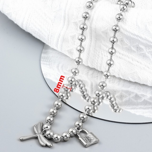 Stainless Steel uno de * 50 Necklace-CH230215-P11BXS