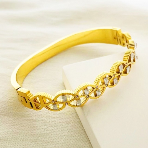 Stainless Steel Brand Bangle-RR230223-Rrs04249-24