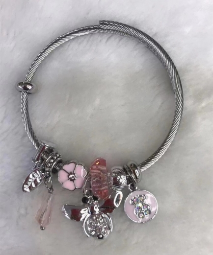 Stainless Steel Bracelet with alloy copper charms-DN230301-P9BGL (45)