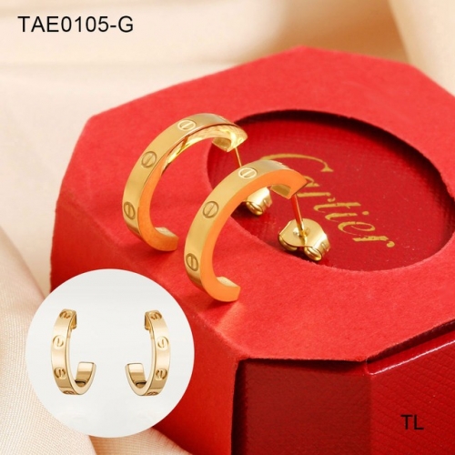 Stainless Steel Brand Earrings-SN230320-TAE0105-G-11.5