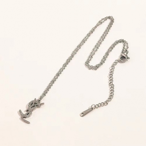 Stainless Steel Brand Necklace-YWA230322-P20CSS (1)