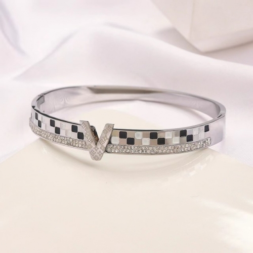 Stainless Steel Brand Bangle-YWA230322-P16XYG (1)