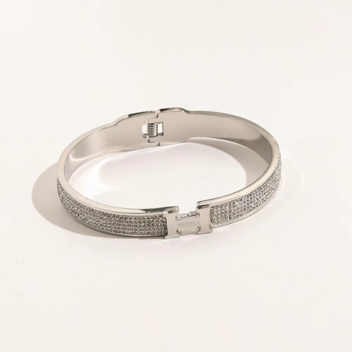 Stainless Steel Brand Bangle-YWA230322-P20BKL (2)