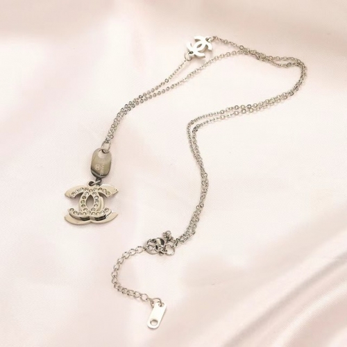 Stainless Steel Brand Necklace-YWA230322-P12IFF (2)