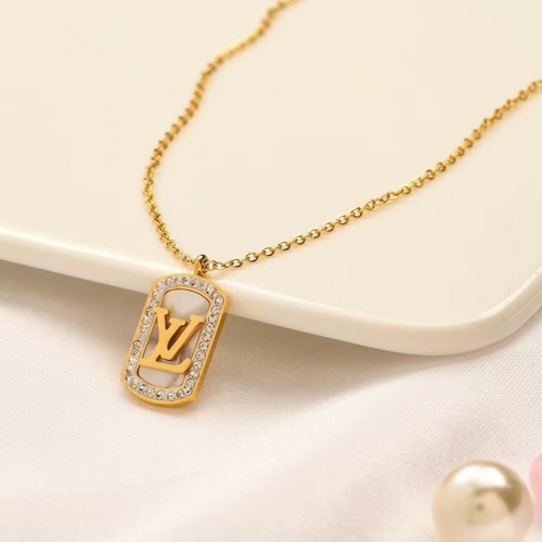 Stainless Steel Brand Necklace-YWA230322-P10IUU (1)