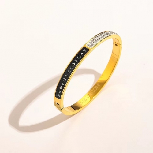 Stainless Steel Brand Bangle-YWA230322-P18.5J4