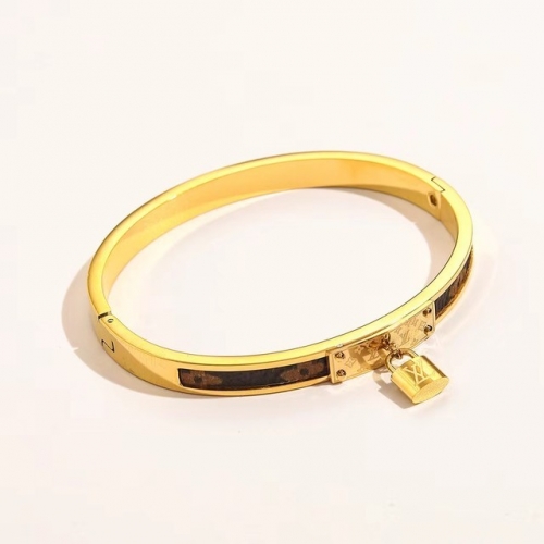 Stainless Steel Brand Bangle-YWA230322-P21FHN