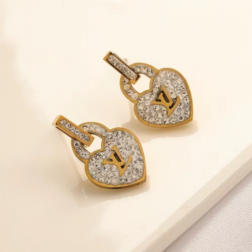 Stainless Steel Brand Earrings-YWA230322-P11.5YE