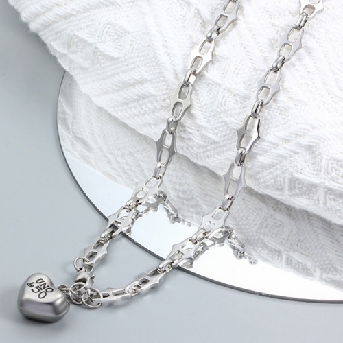 Stainless Steel uno de * 50 Necklace-CH230329-P13M22