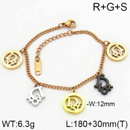 Stainless Steel Brand Bracelet-LILI230404-Br122