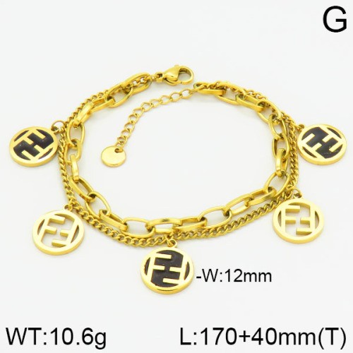 Stainless Steel Brand Bracelet-LILI230404-Br088