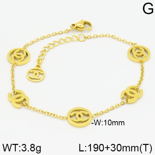 Stainless Steel Brand Bracelet-LILI230404-Br019