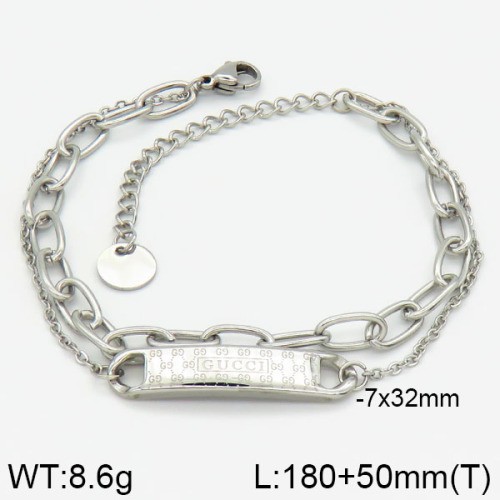 Stainless Steel Brand Bracelet-LILI230404-Br048