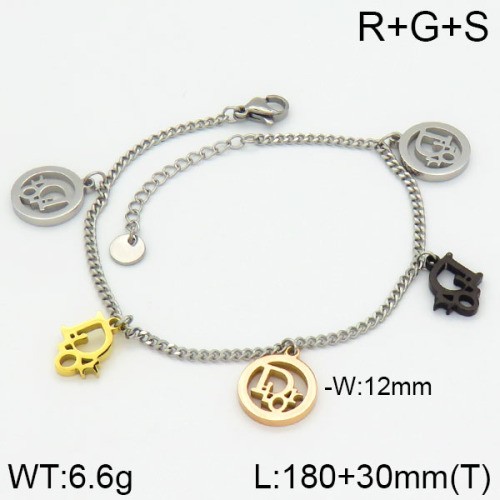 Stainless Steel Brand Bracelet-LILI230404-Br120