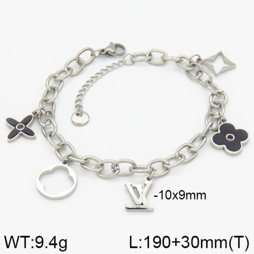 Stainless Steel Brand Bracelet-LILI230404-Br099