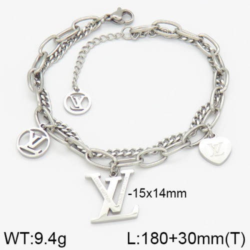 Stainless Steel Brand Bracelet-LILI230404-Br058