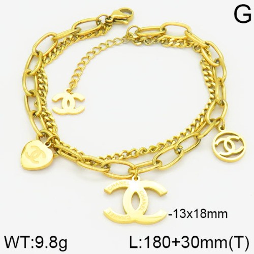 Stainless Steel Brand Bracelet-LILI230404-Br039