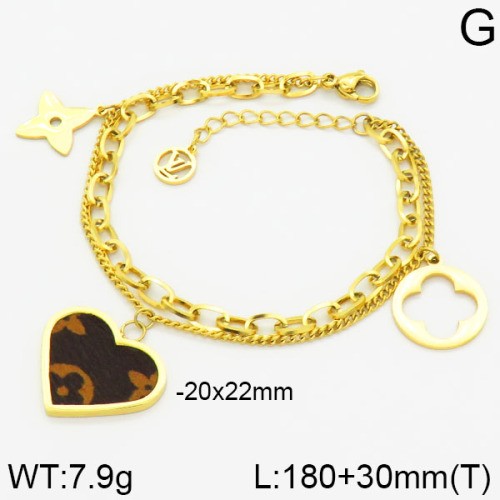 Stainless Steel Brand Bracelet-LILI230404-Br065